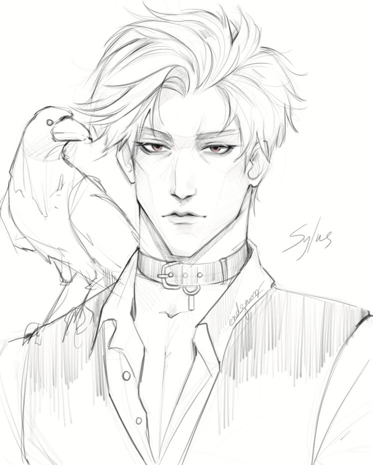 Digital Sketch with Light Shading (Bust)