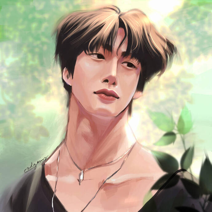 Semi-Realism portrait of Chae Hyungwon from Monsta X